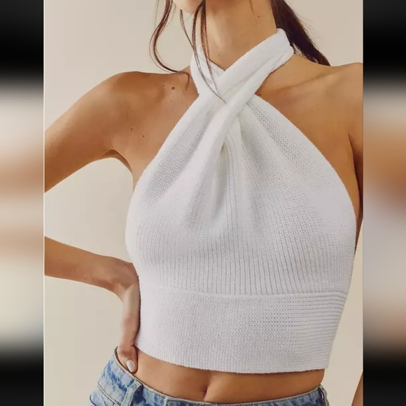 Free People Beach  Orchid Convertible Sweater Tank Size Medium Purple Nwot - Picture 3 of 12